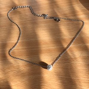 Small diamond bead necklace